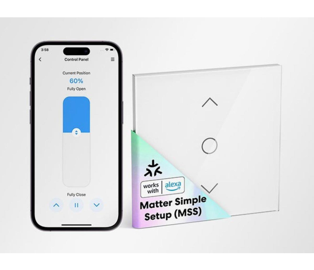 Meross Inteligentny przełącznik rolet WiFi MRS100MA(EU) (Matter) - 1532159 - zdjęcie 3